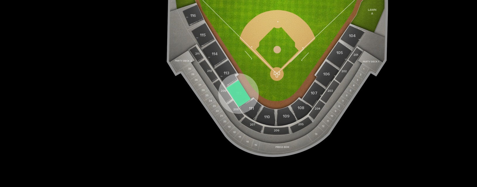 Seat view from Field