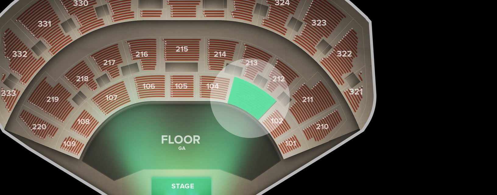 Seat view from Lower