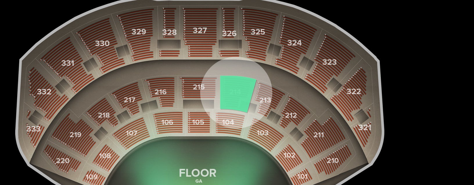 Seat view from Middle