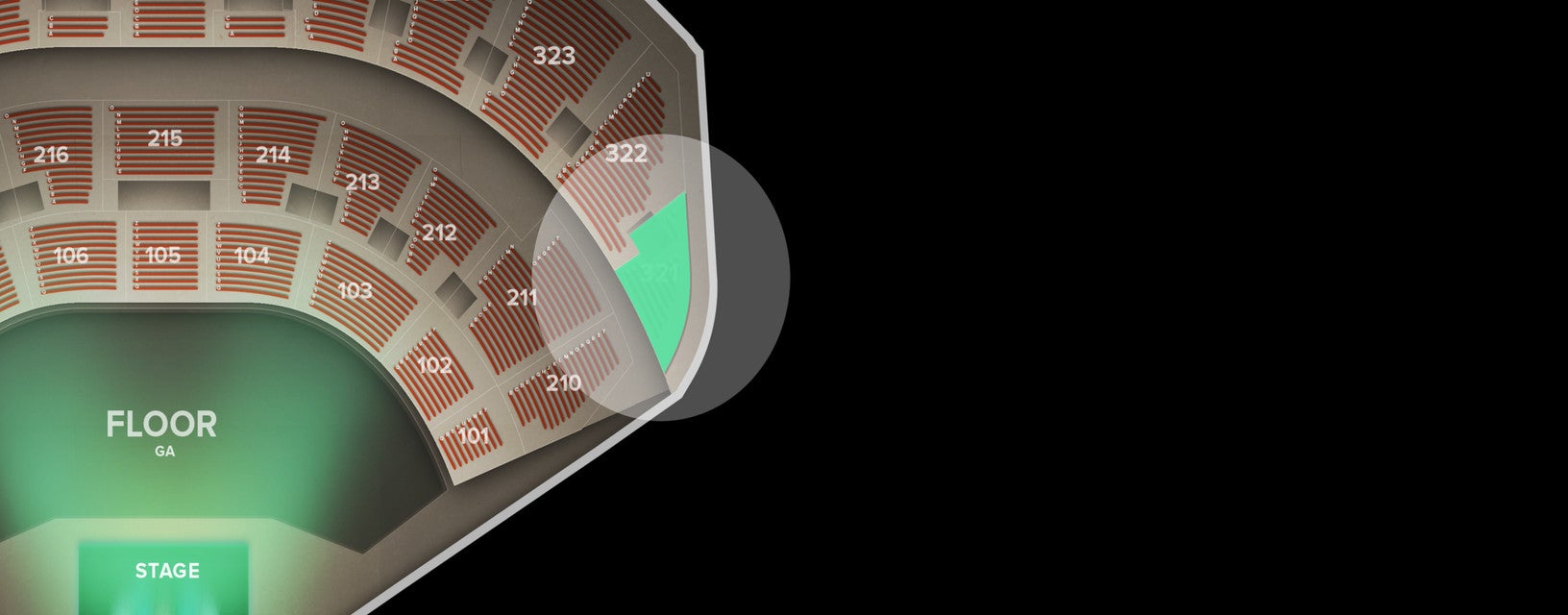Seat view from Upper