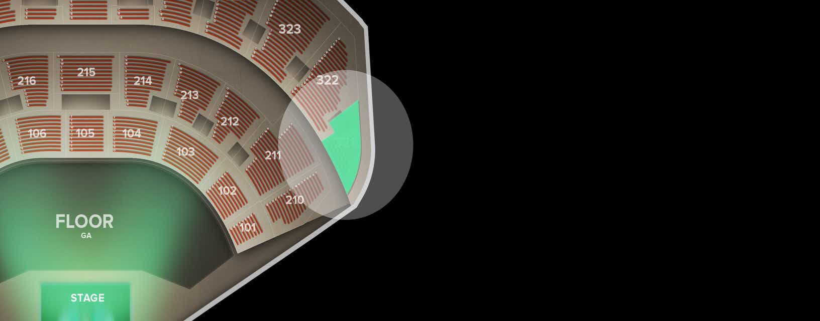 Seat view from Upper