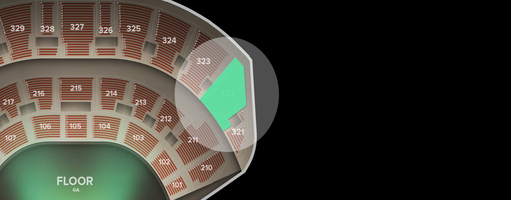 Seat view from Upper