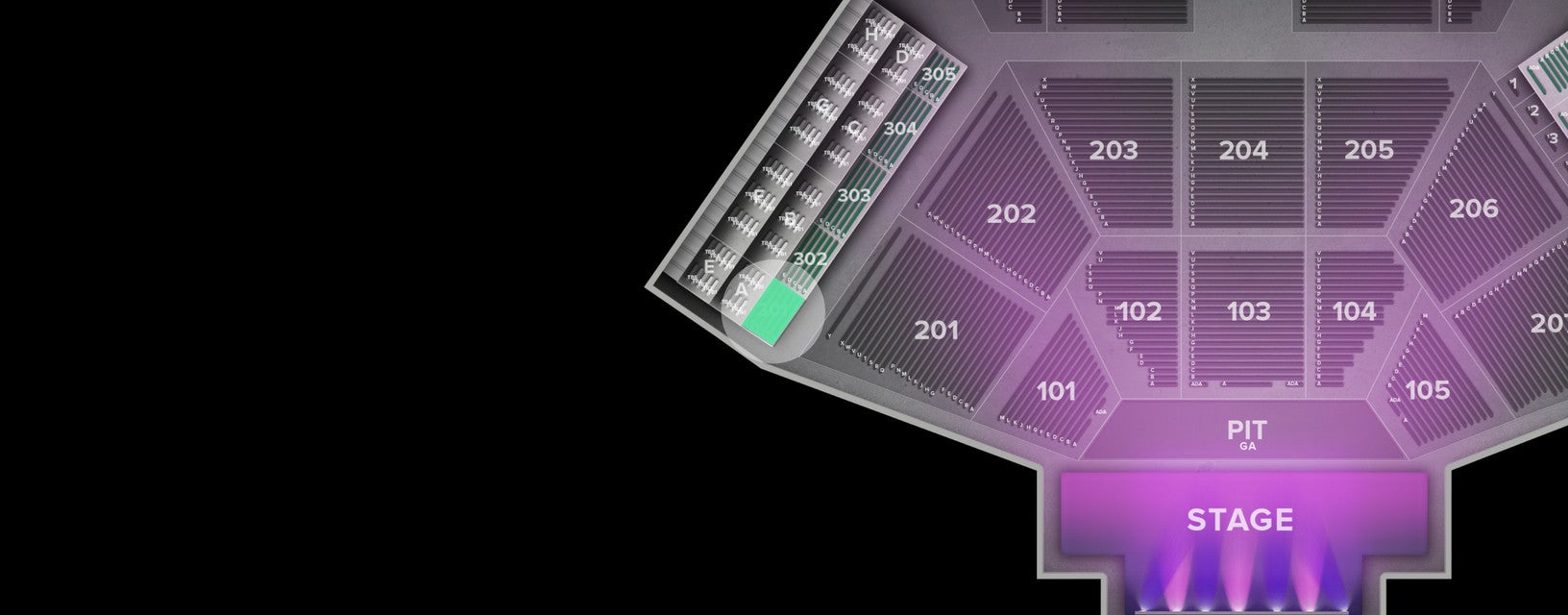 Seat view from Upper Grandstand
