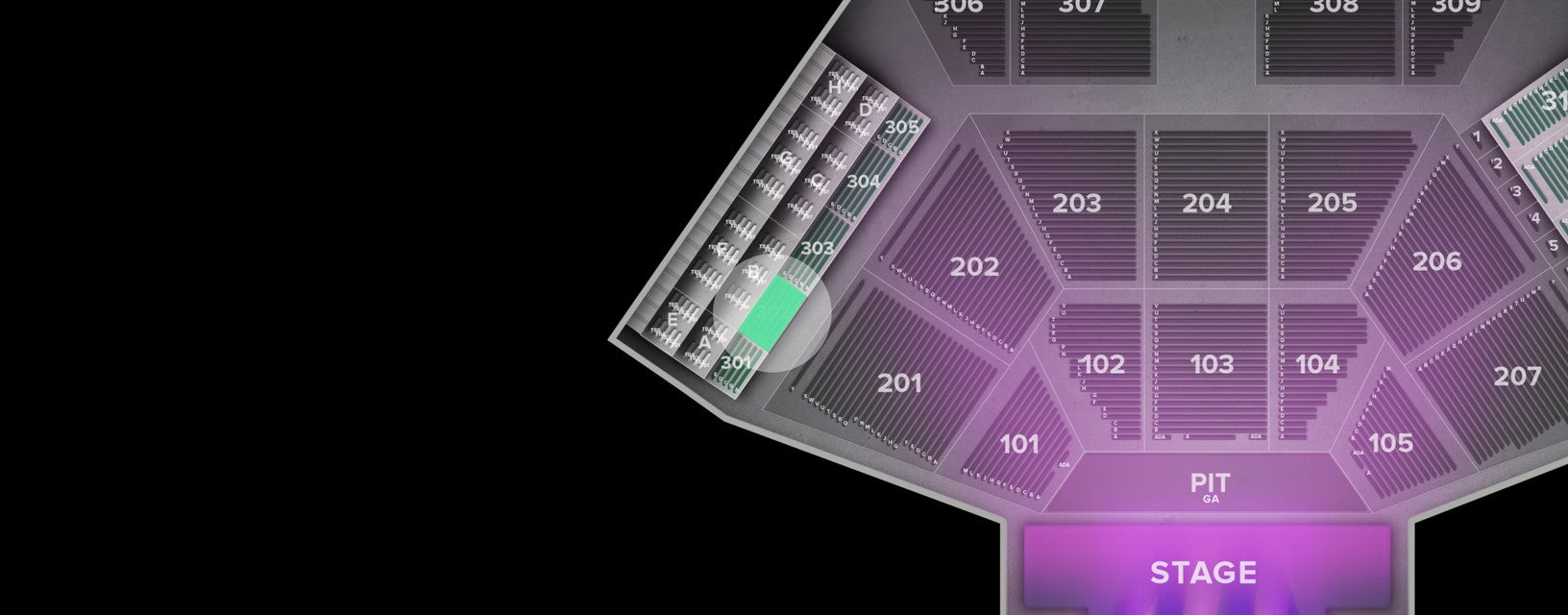 Seat view from Upper Grandstand