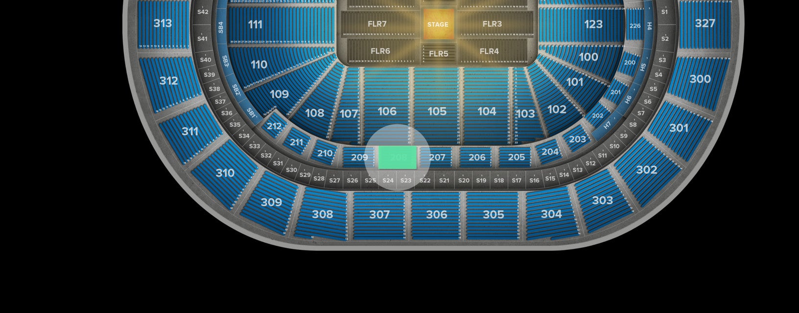 Seat view from Club