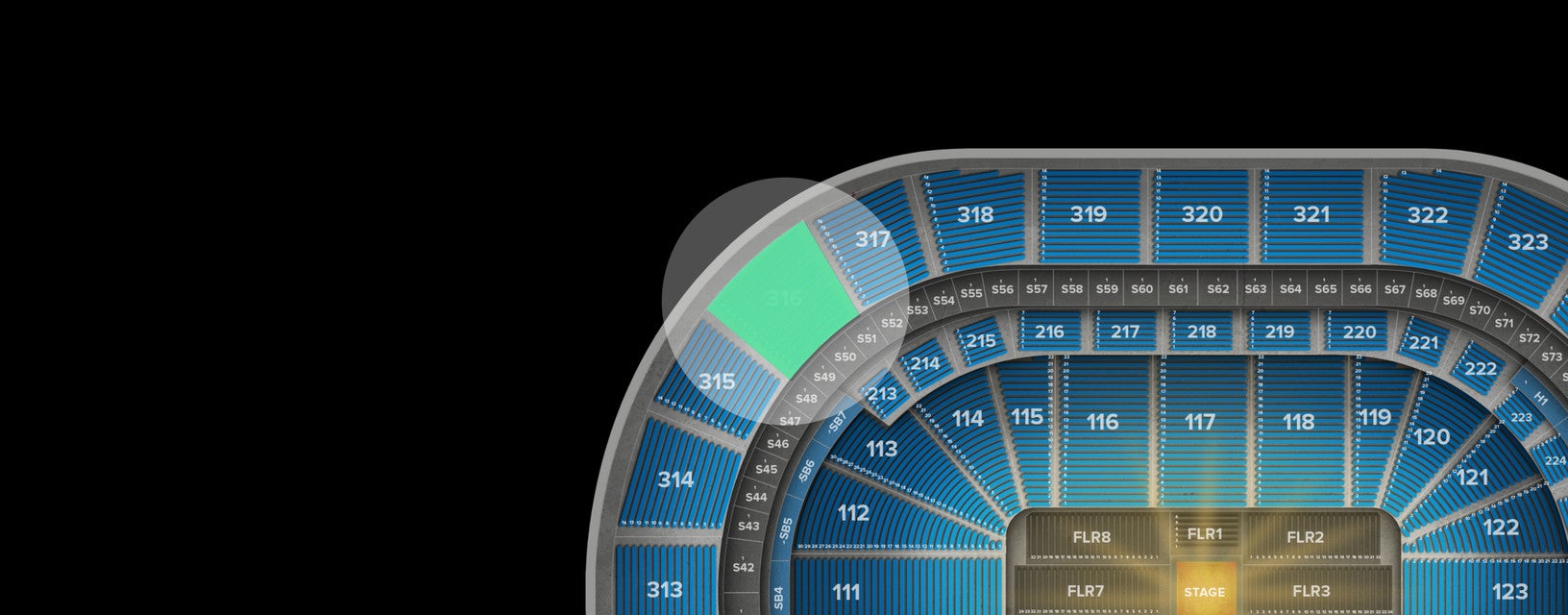Seat view from Upper