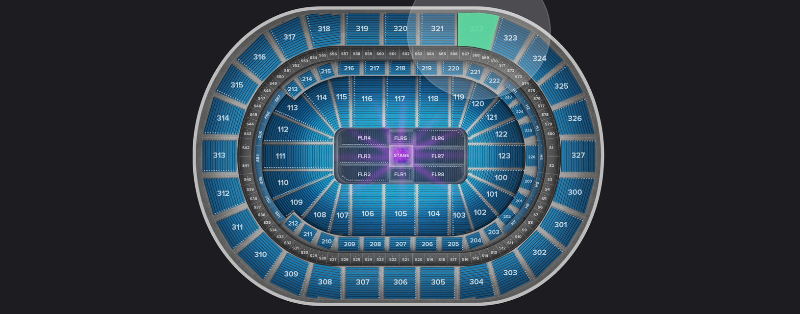 Seat view from Upper