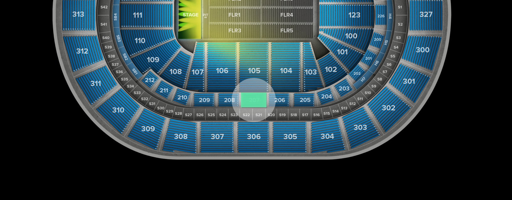 Seat view from Club