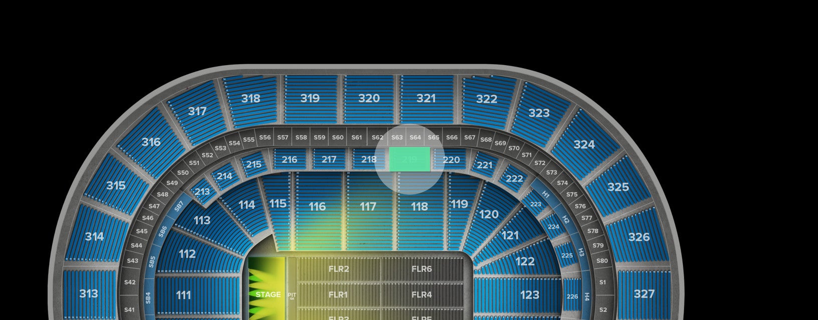 Seat view from Club
