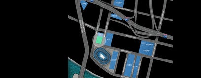 Seat view from Harbor Center Parking Ramp