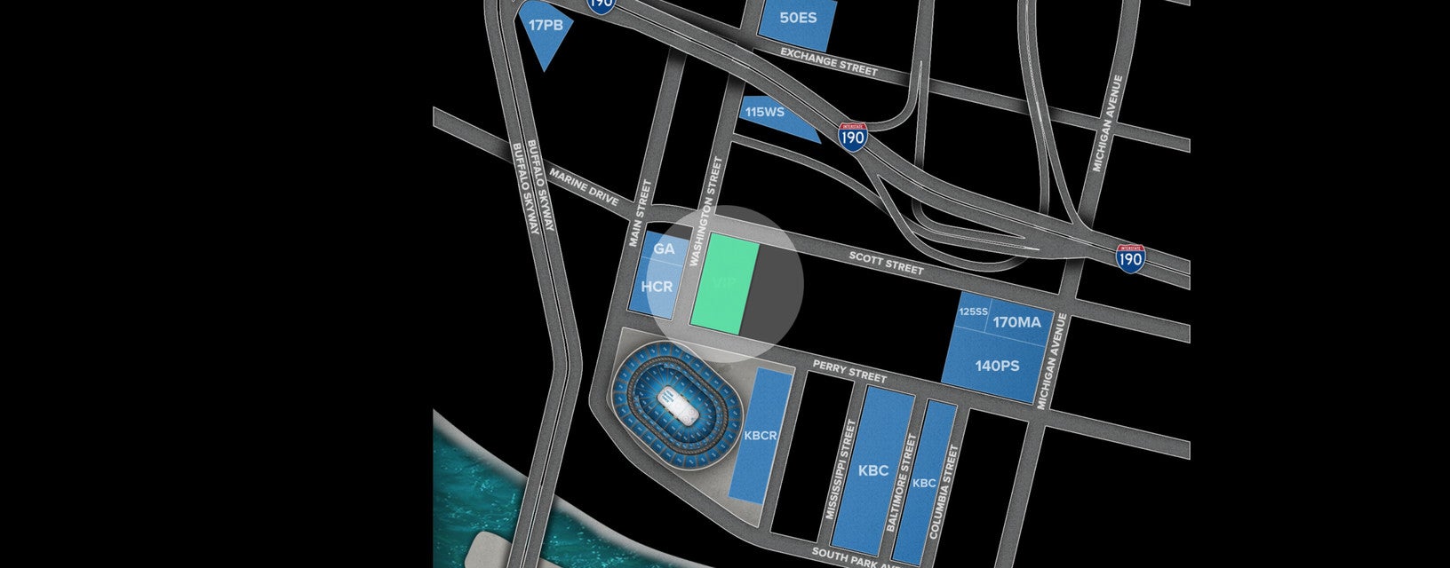 Seat view from VIP Lot