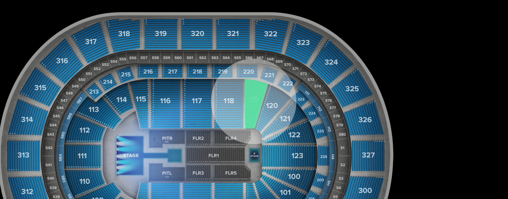 Seat view from Lower