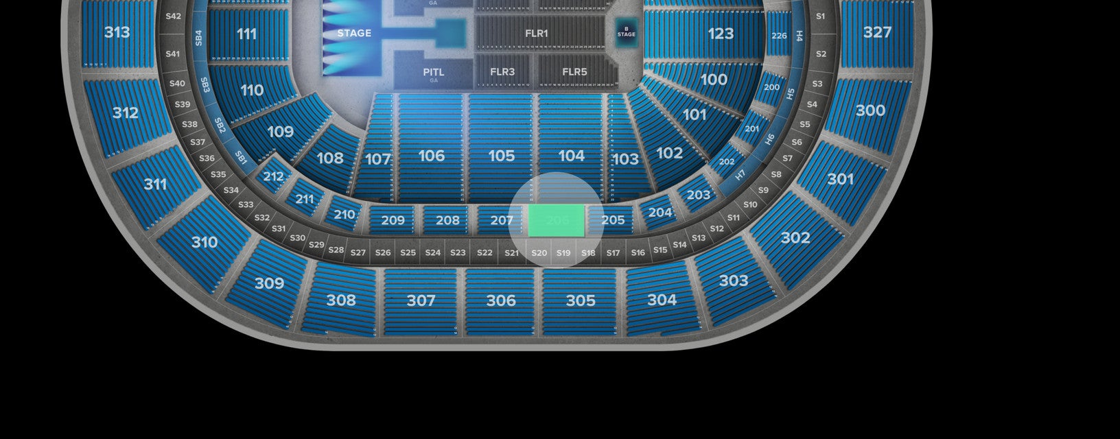 Seat view from Club