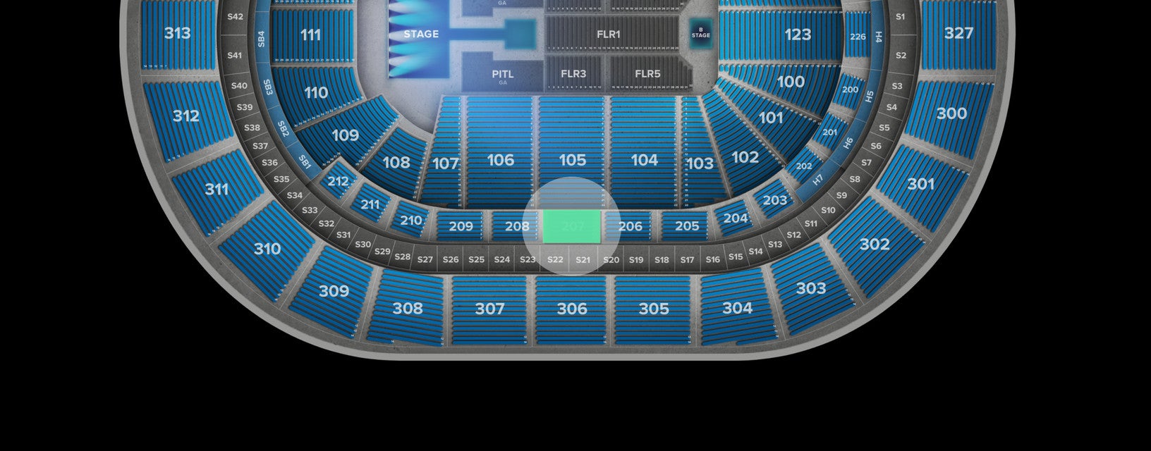 Seat view from Club