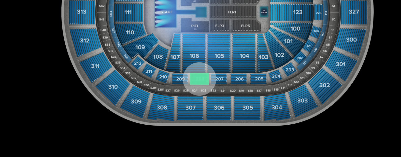 Seat view from Club