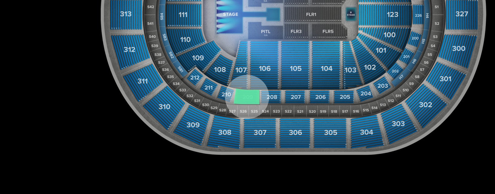 Seat view from Club