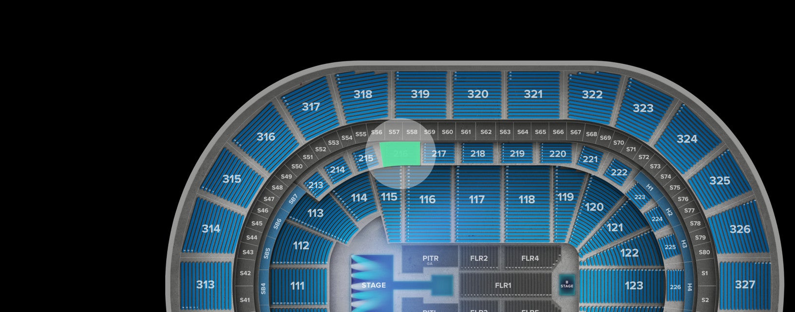 Seat view from Club