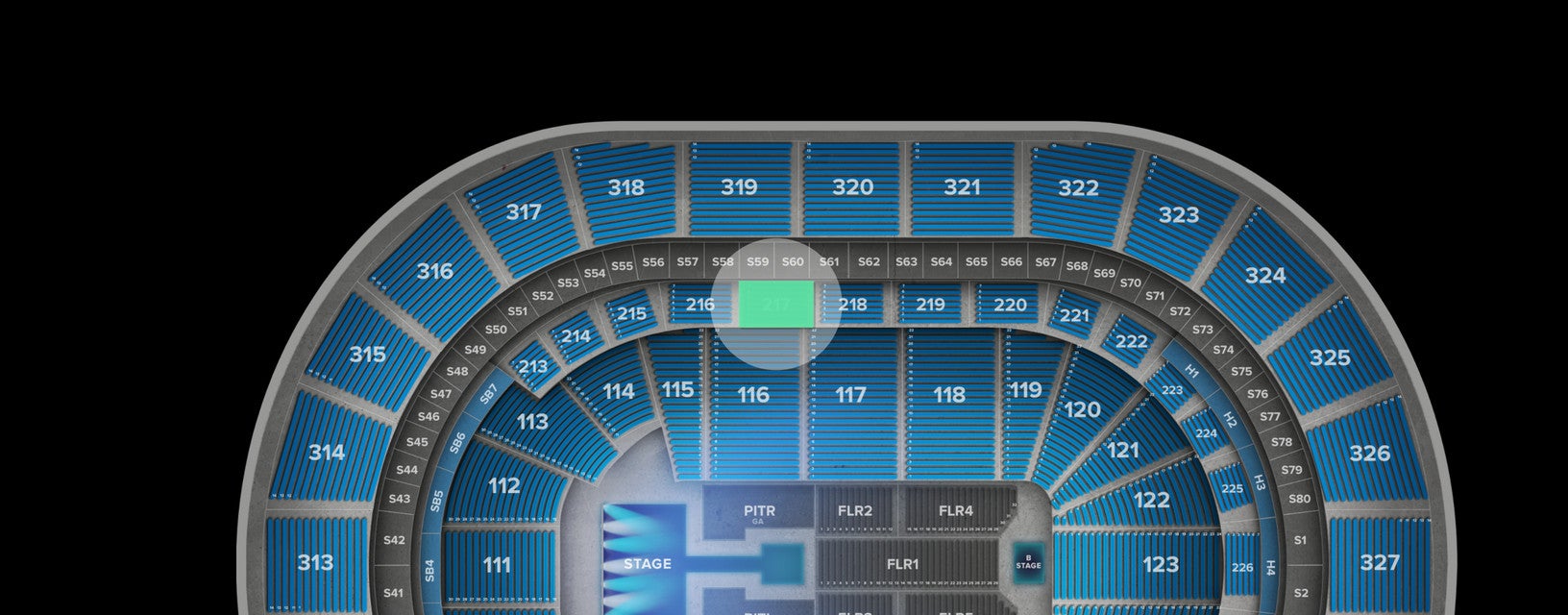 Seat view from Club
