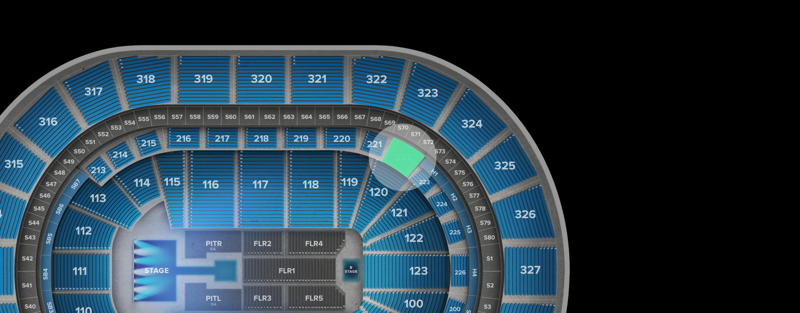 Seat view from Club