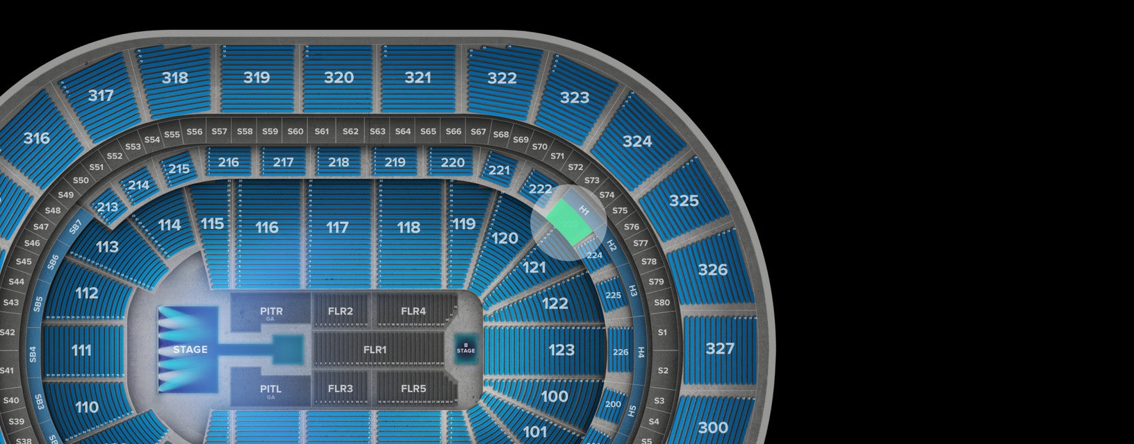Seat view from Club