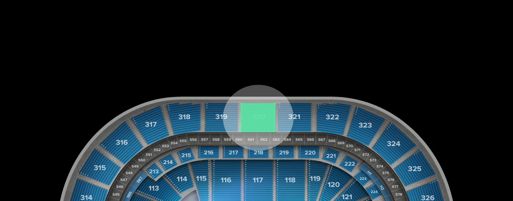 Seat view from Upper