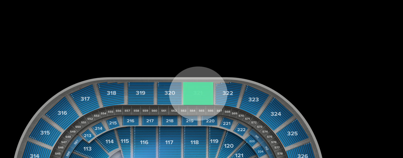 Seat view from Upper
