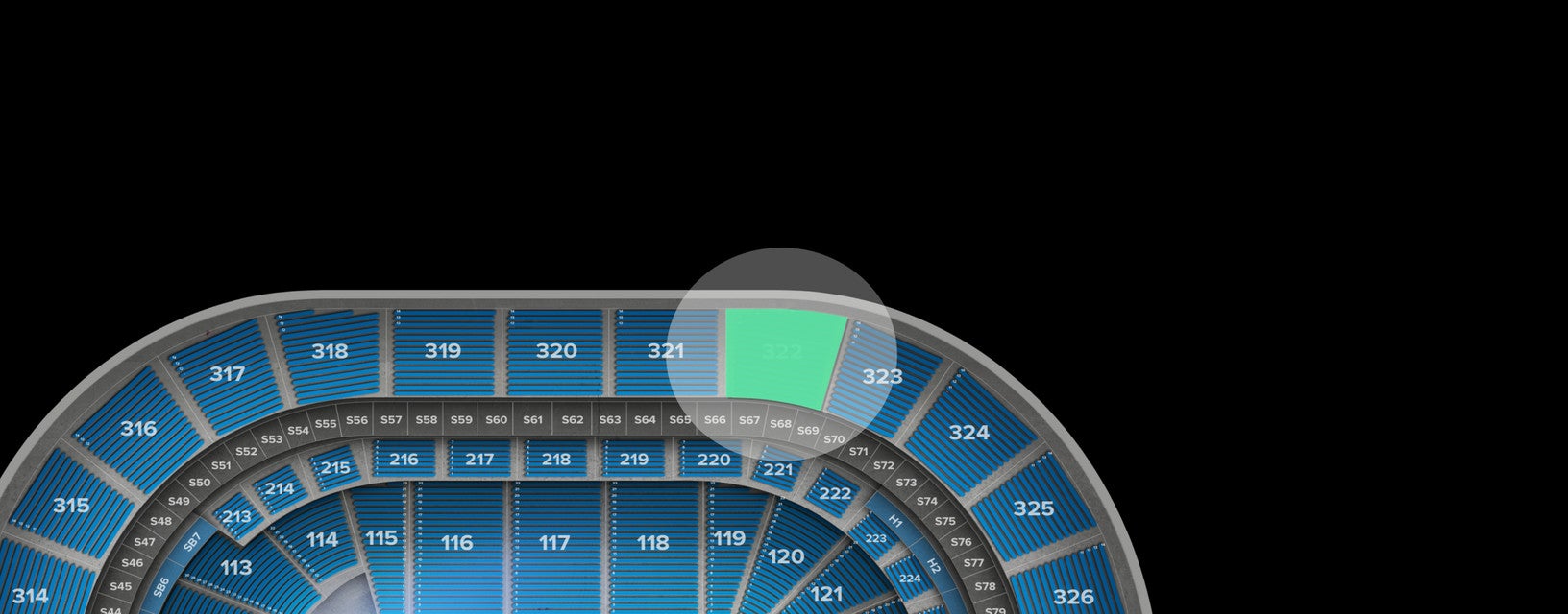 Seat view from Upper