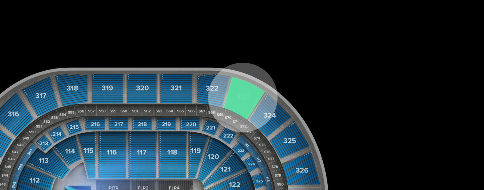 Seat view from Upper