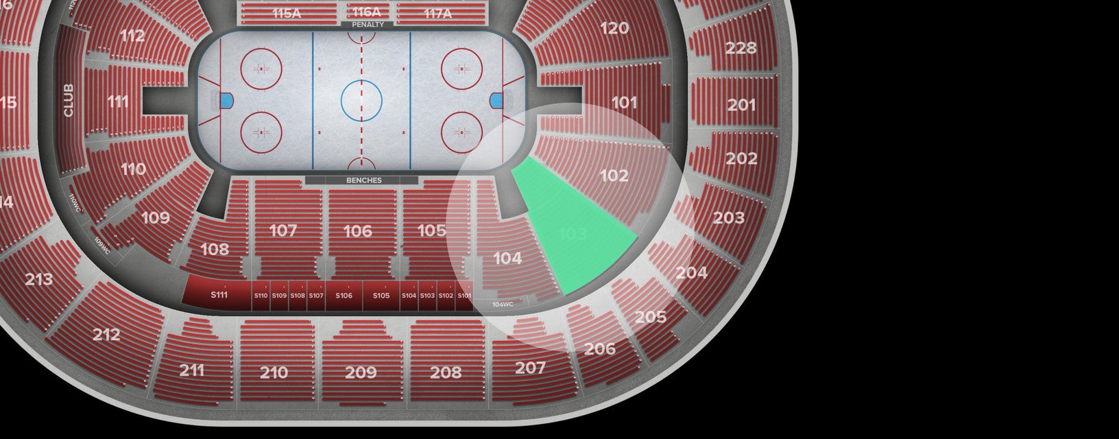 Seat view from Lower