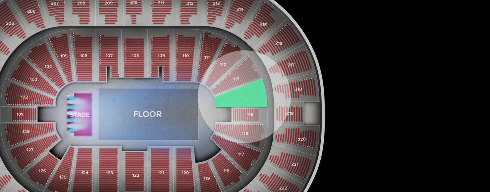 Seat view from Lower