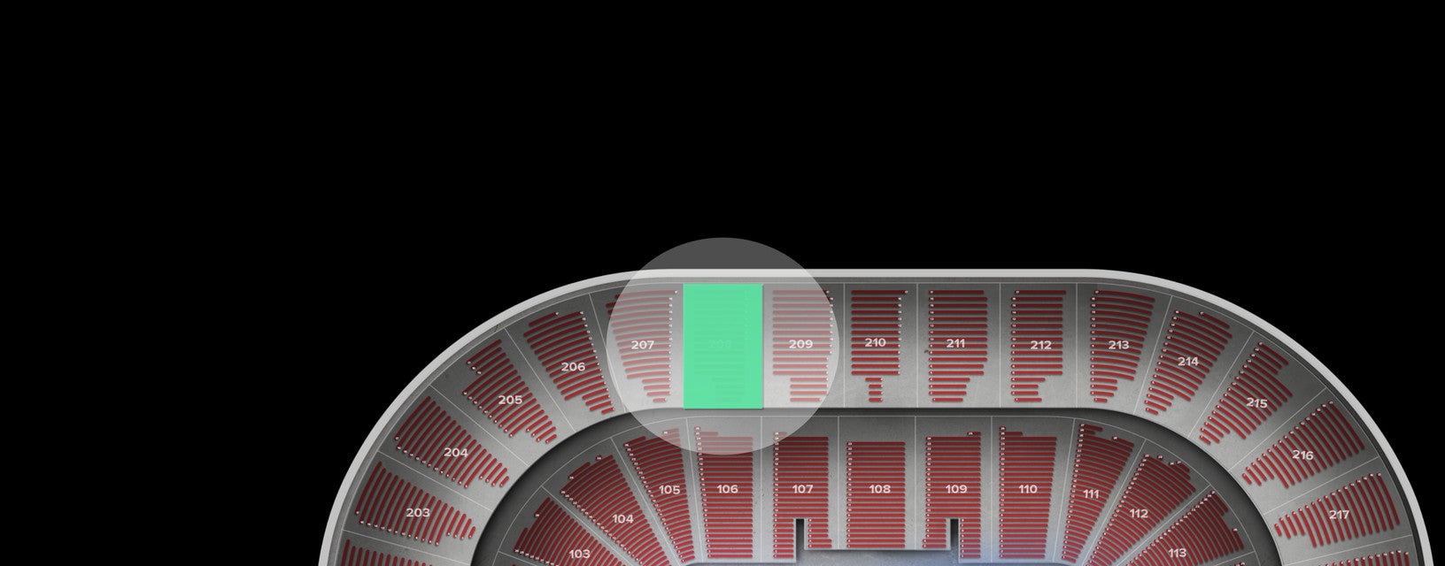 Seat view from Upper