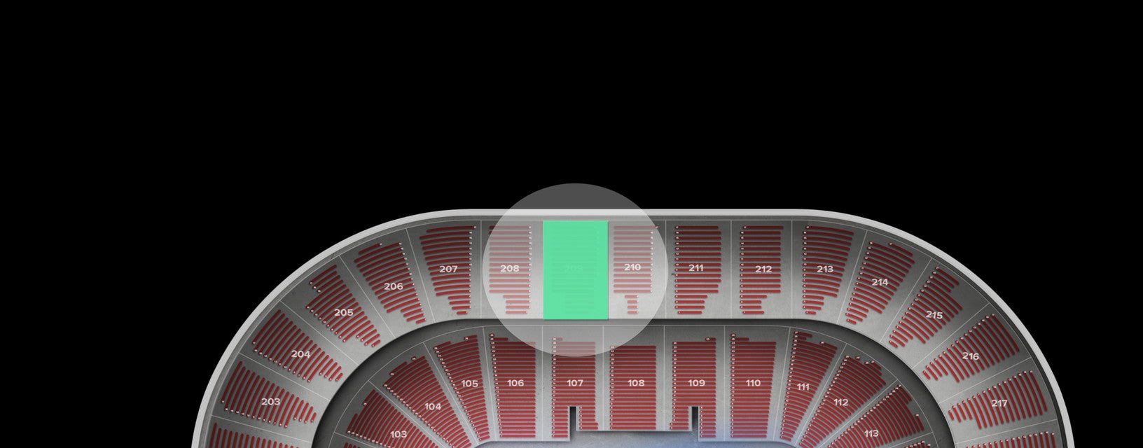 Seat view from Upper
