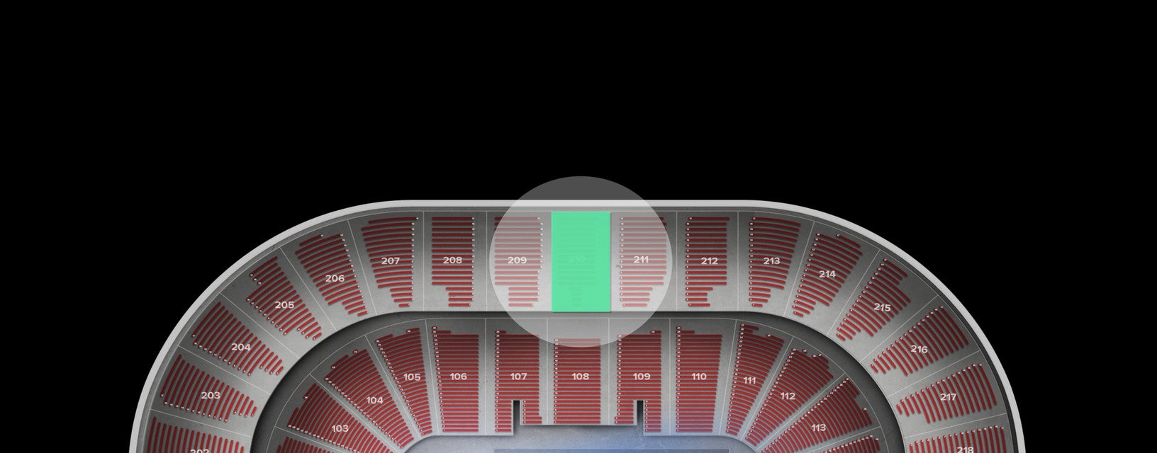 Seat view from Upper
