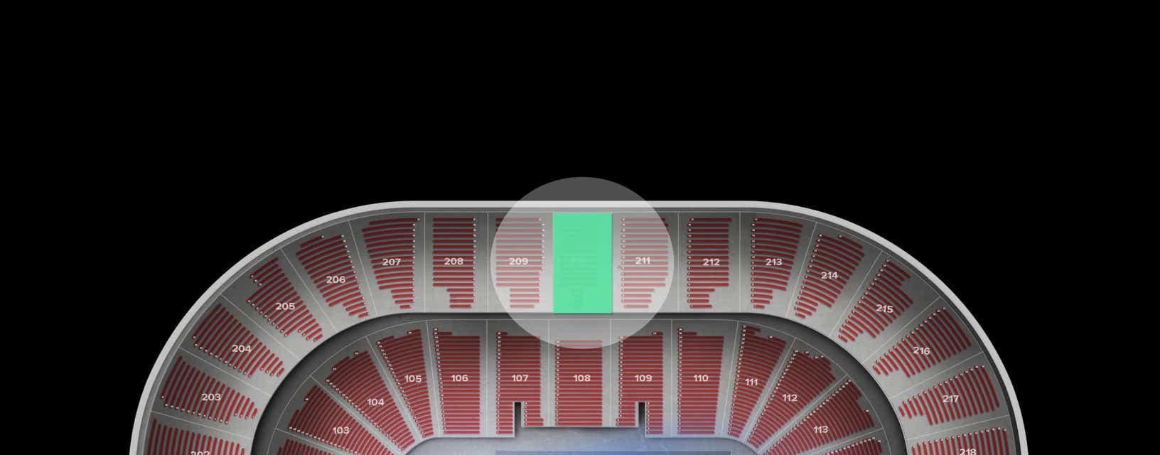 Seat view from Upper