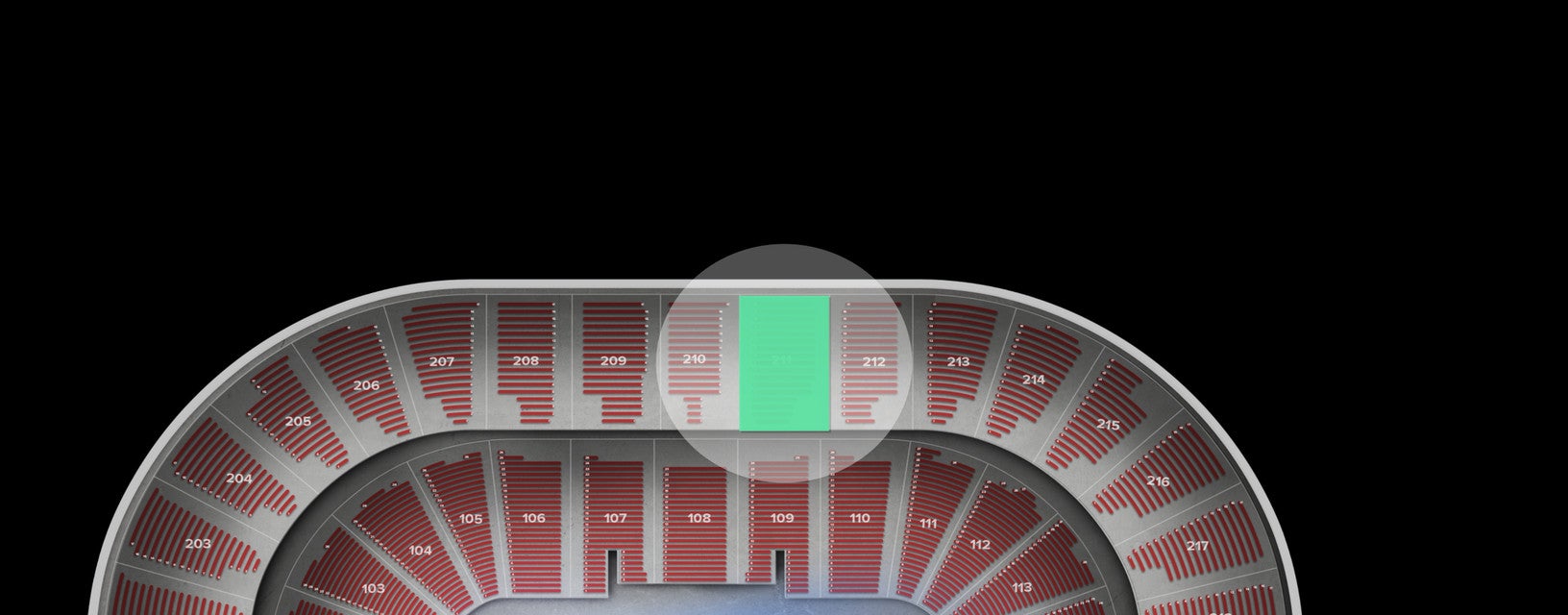 Seat view from Upper