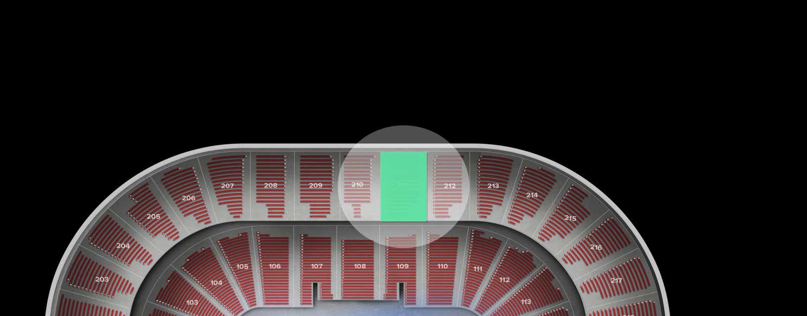 Seat view from Upper