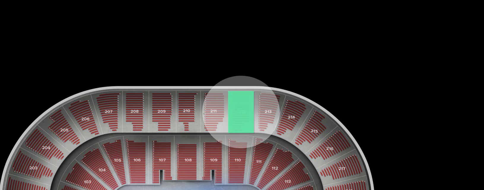 Seat view from Upper