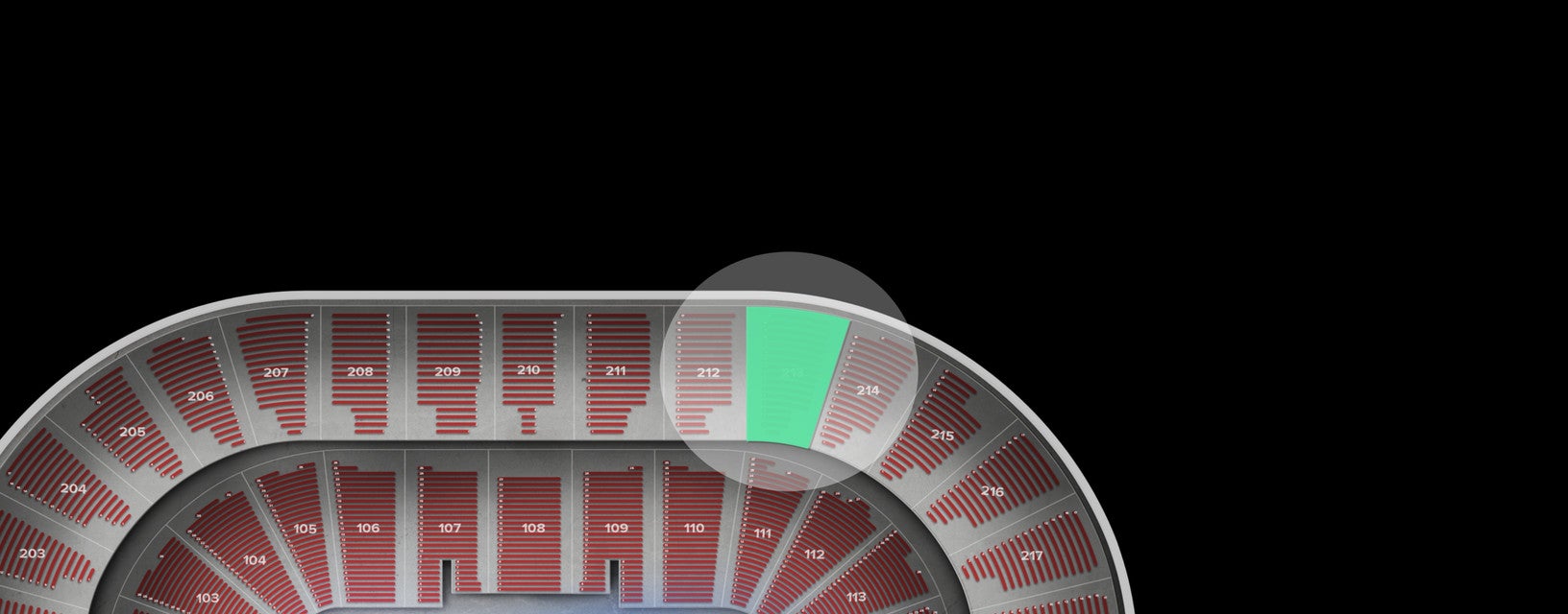 Seat view from Upper