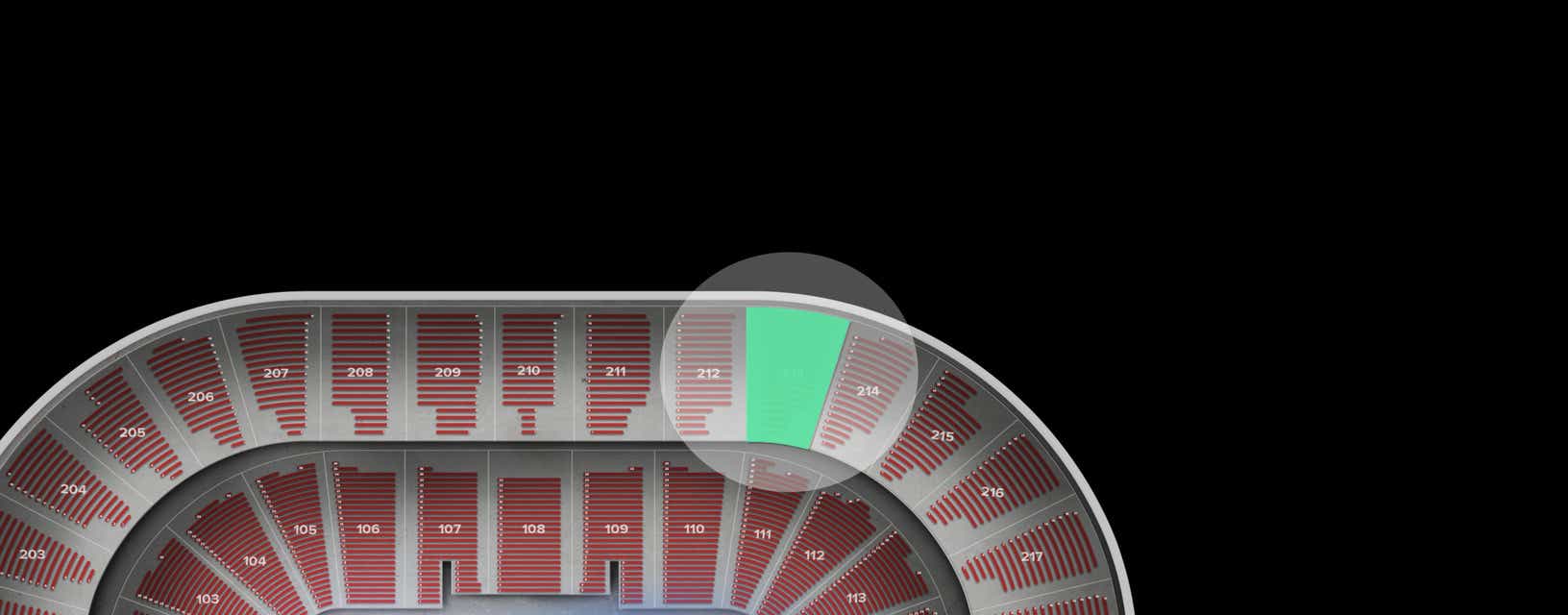 Seat view from Upper