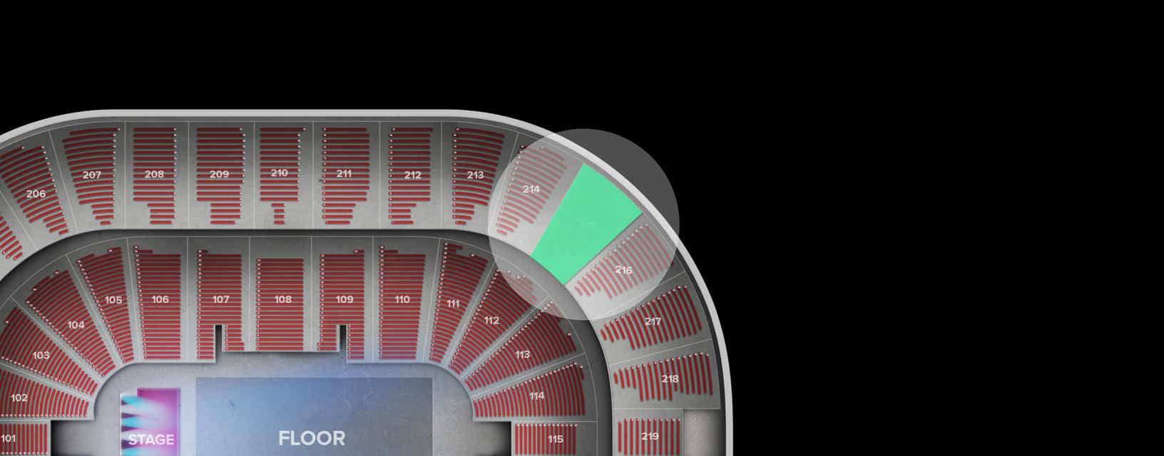 Seat view from Upper