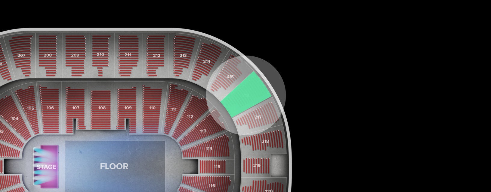 Seat view from Upper