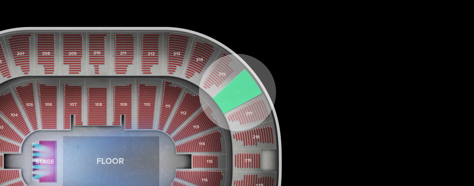 Seat view from Upper