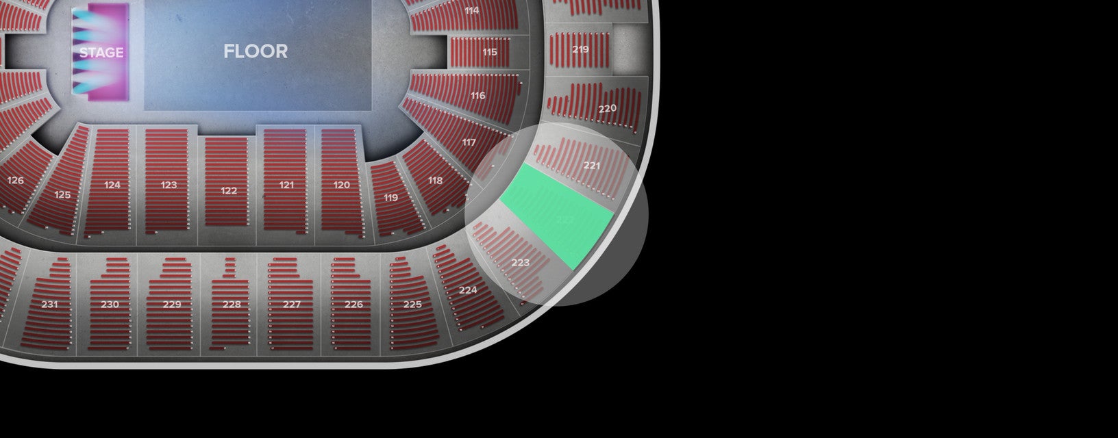 Seat view from Upper