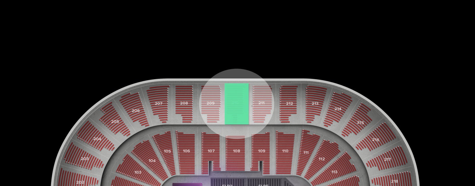 Seat view from Upper