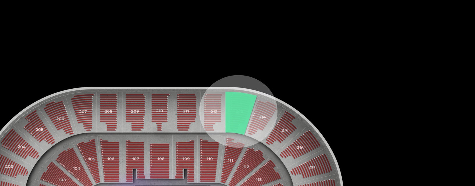 Seat view from Upper