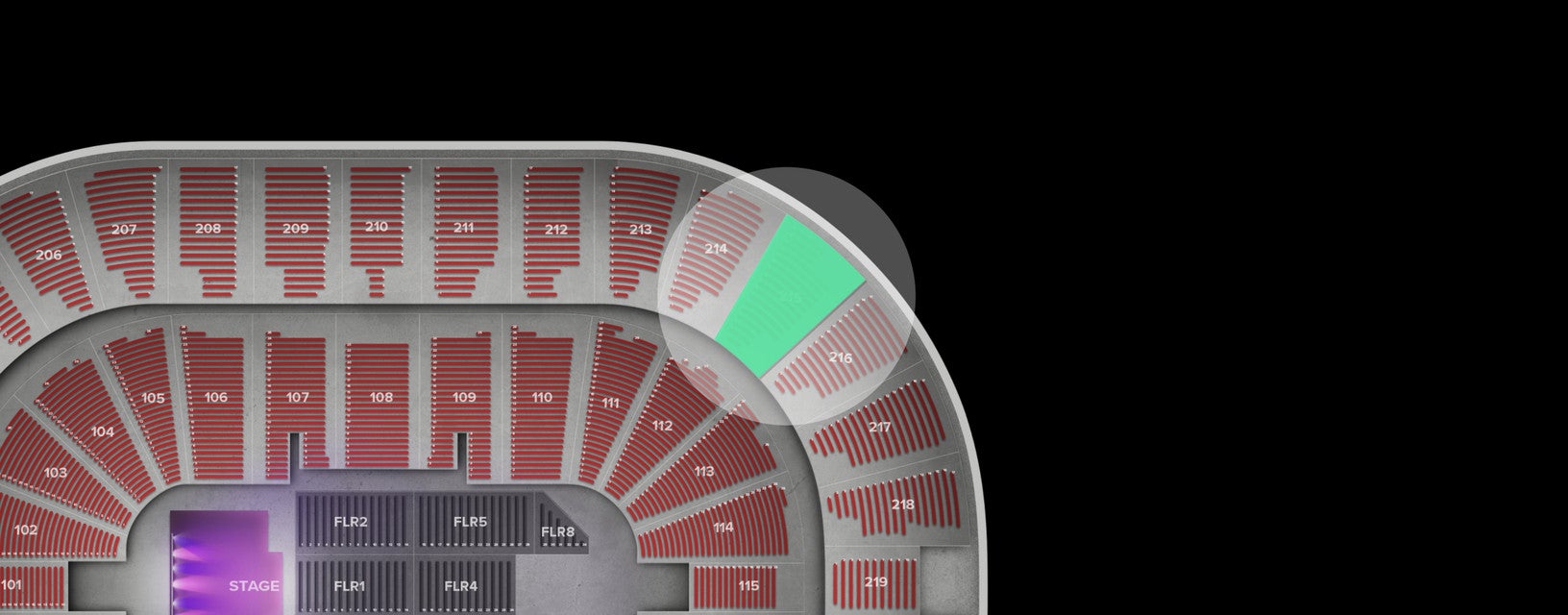 Seat view from Upper
