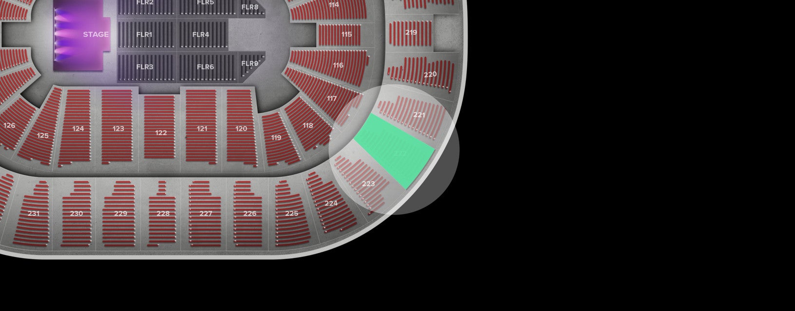Seat view from Upper