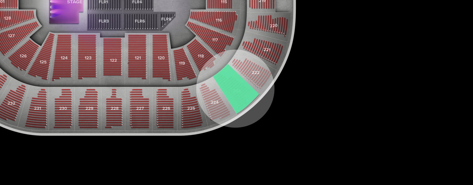 Seat view from Upper