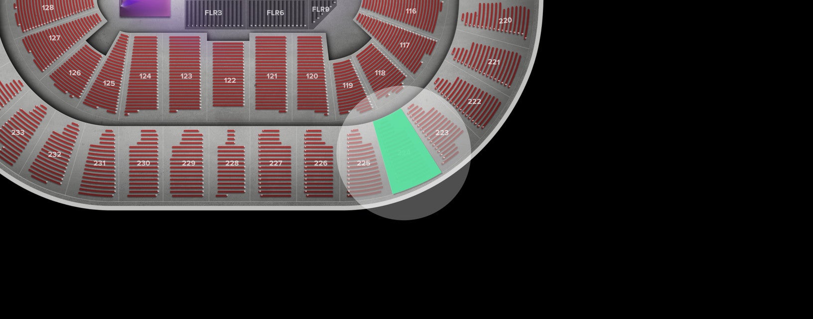 Seat view from Upper