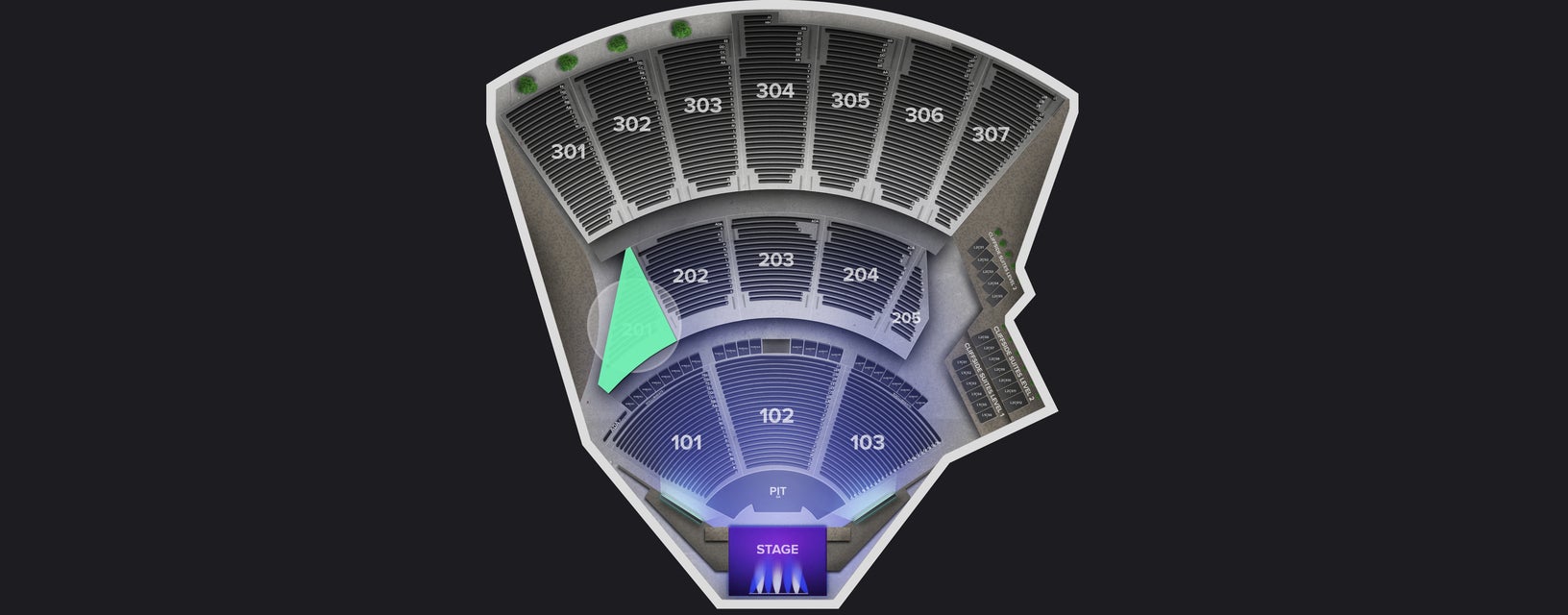 Seat view from Middle